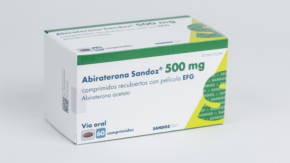ABIRATERONA SANDOZ 500 MG COMPRIMIDOS REVESTIDOS POR PELÍCULA
