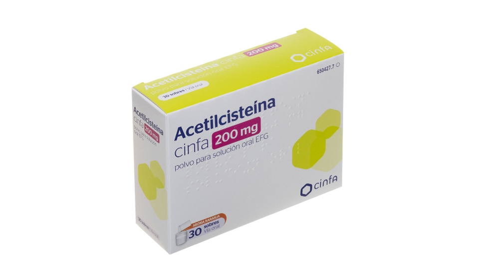 ACETILCISTEÍNA CINFA 200 mg PÓ PARA SOLUÇÃO ORAL