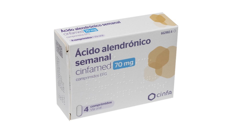 ÁCIDO ALENDRÓNICO SEMANAL CINFAMED 70 mg COMPRIMIDOS