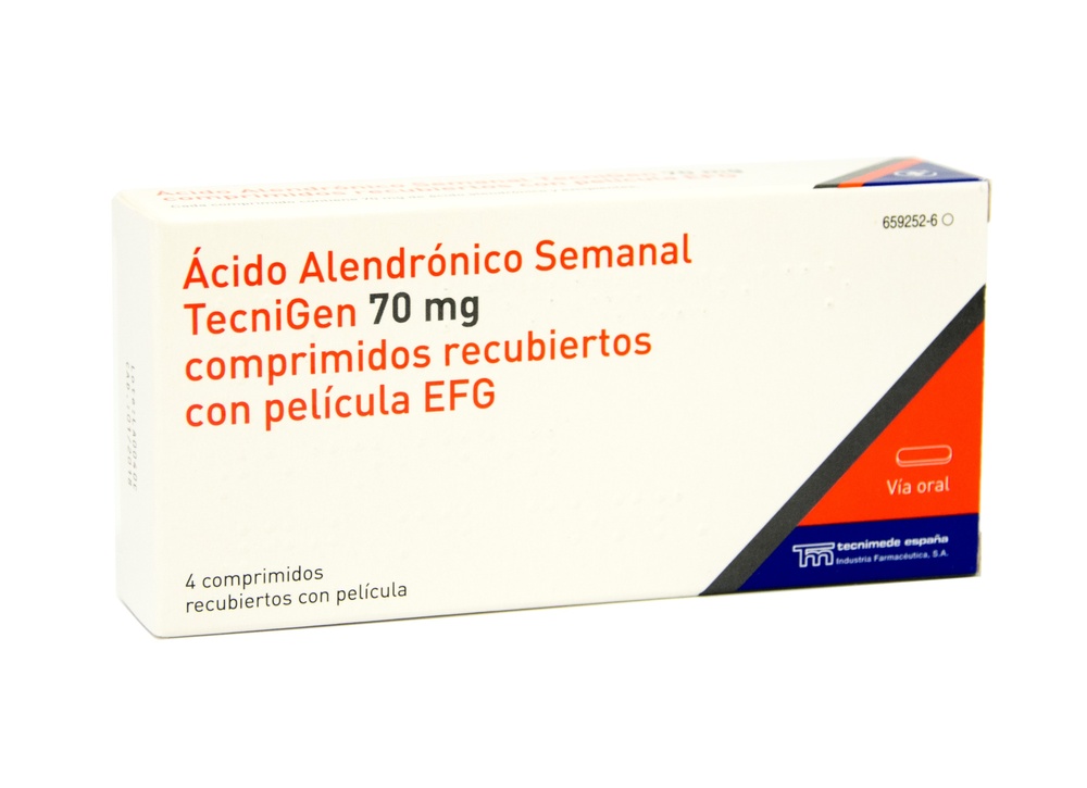 ÁCIDO ALENDRÓNICO SEMANAL TECNIGEN 70 mg COMPRIMIDOS REVESTIDOS POR PELÍCULA