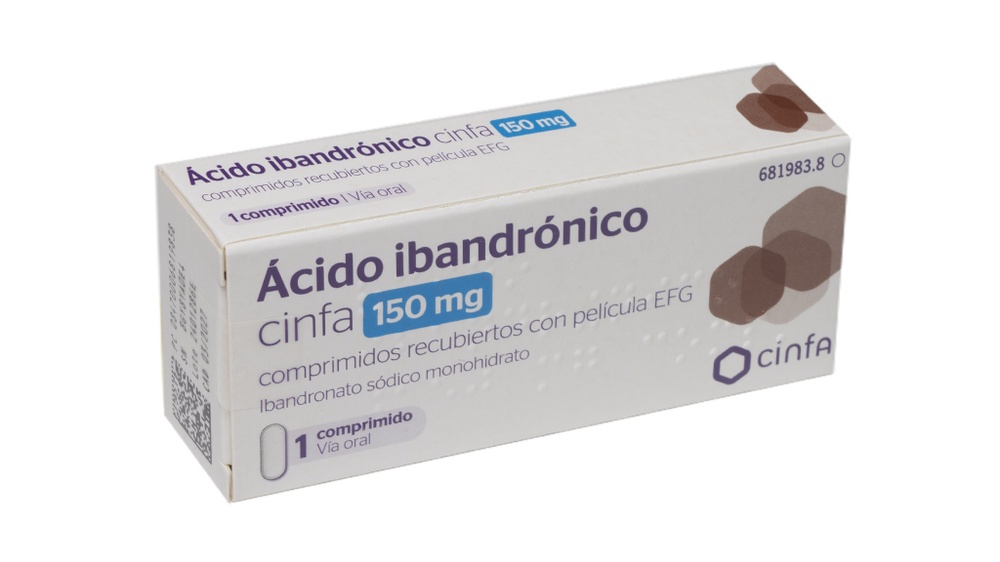 ÁCIDO IBANDRÓNICO CINFA 150 mg COMPRIMIDOS REVESTIDOS POR PELÍCULA