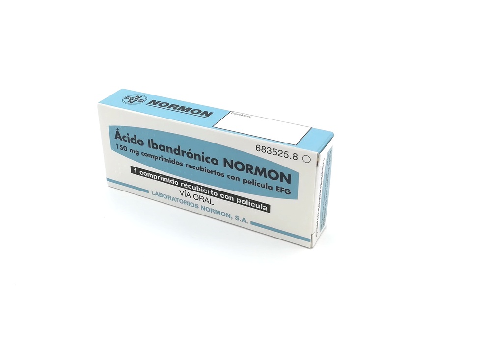 ÁCIDO IBANDRÓNICO NORMON 150 mg COMPRIMIDOS REVESTIDOS POR PELÍCULA
