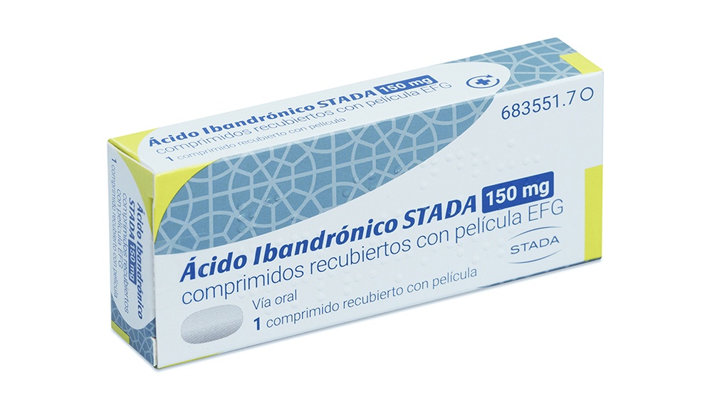 ÁCIDO IBANDRÓNICO STADA 150 mg COMPRIMIDOS REVESTIDOS POR PELÍCULA