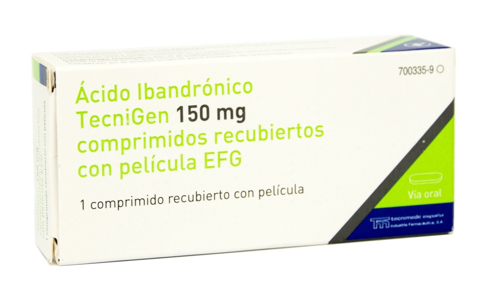 ÁCIDO IBANDRÓNICO TECNIGEN 150 mg COMPRIMIDOS REVESTIDOS POR PELÍCULA