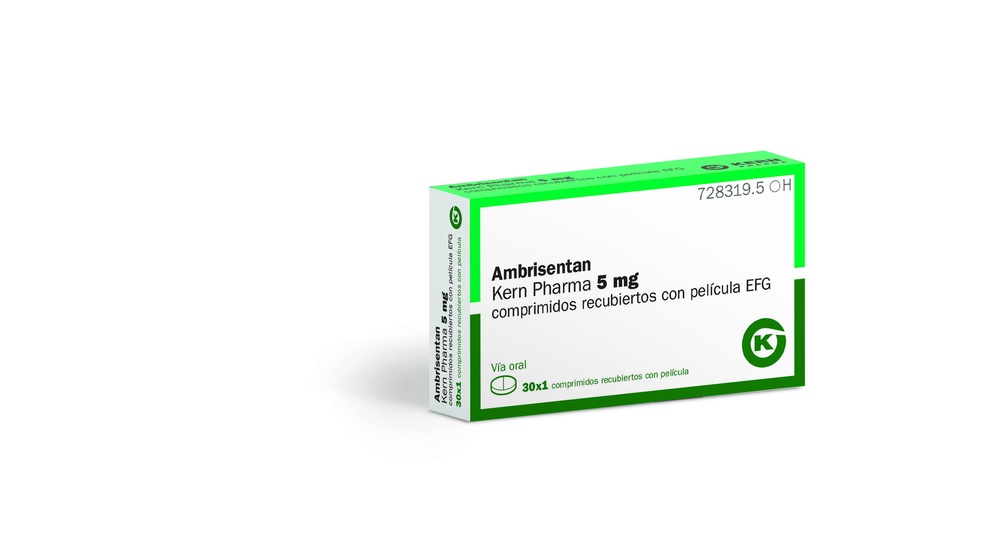 AMBRISENTAN KERN PHARMA 5 mg COMPRIMIDOS REVESTIDOS POR PELÍCULA