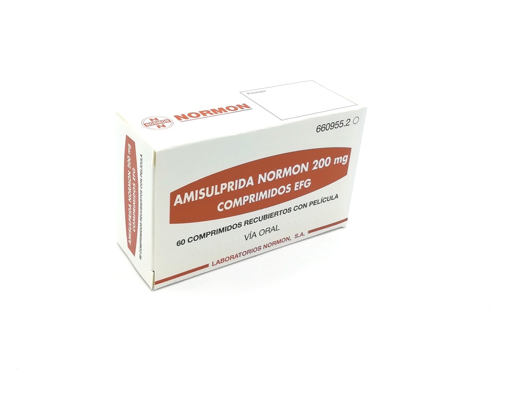 AMISULPRIDA NORMON 200 mg COMPRIMIDOS REVESTIDOS POR PELÍCULA