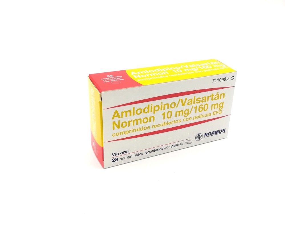AMLODIPINO/VALSARTAN NORMON 10 mg/160 mg COMPRIMIDOS REVESTIDOS POR PELÍCULA