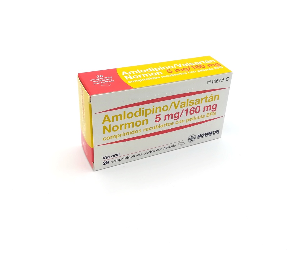 AMLODIPINO/VALSARTAN NORMON 5 mg/160 mg COMPRIMIDOS REVESTIDOS POR PELÍCULA