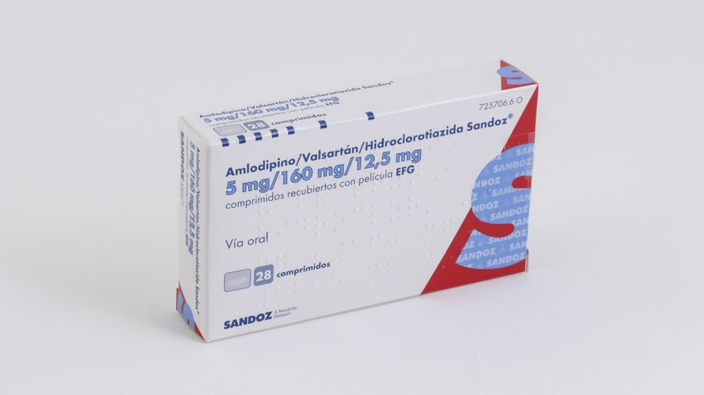 AMLODIPINO/VALSARTAN/HIDROCLOROTIAZIDA SANDOZ 5 mg/160 mg/12,5 mg COMPRIMIDOS REVESTIDOS POR PELÍCULA