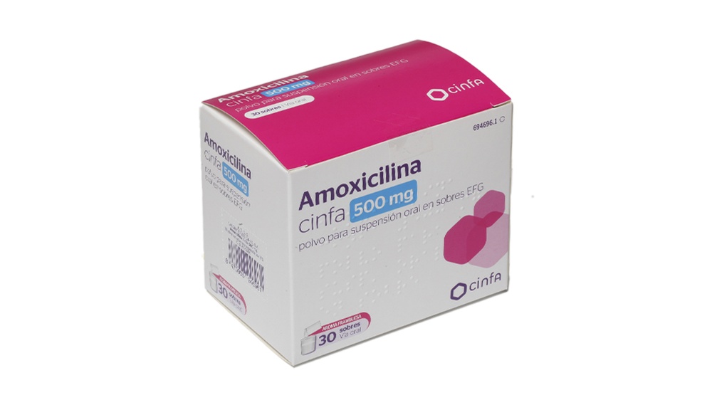 AMOXICILINA CINFA 500 MG PÓ PARA SUSPENSÃO ORAL EM SACHÉS