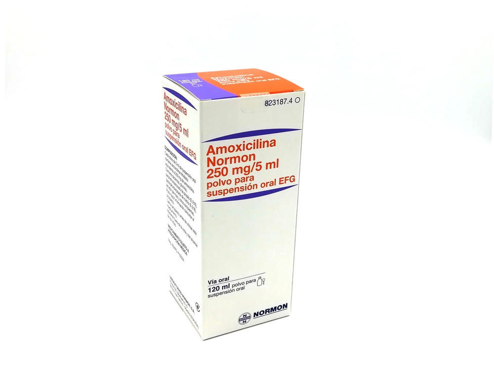 AMOXICILINA NORMON 250 mg/5 ml PÓ PARA SUSPENSÃO ORAL