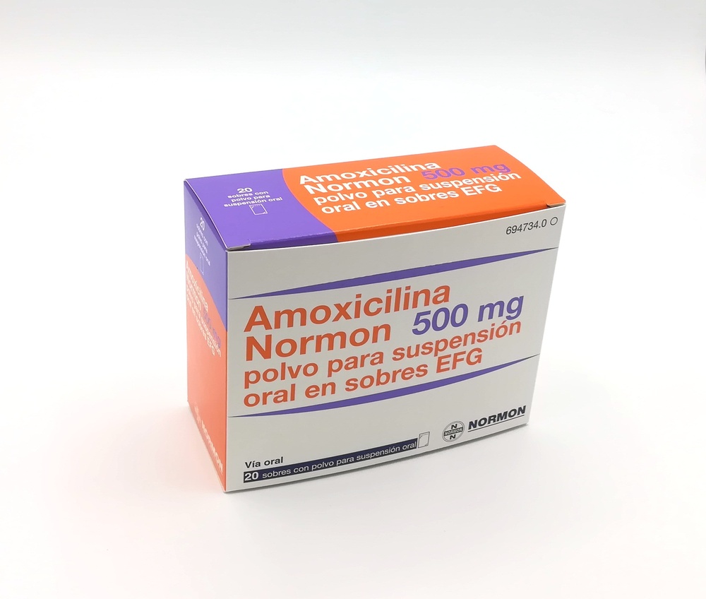 AMOXICILINA NORMON 500 MG PÓ PARA SUSPENSÃO ORAL EM SACHÉS