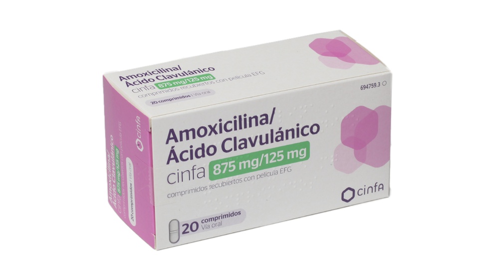 AMOXICILINA/ÁCIDO CLAVULÂNICO CINFA 875 mg/125 mg COMPRIMIDOS REVESTIDOS POR PELÍCULA