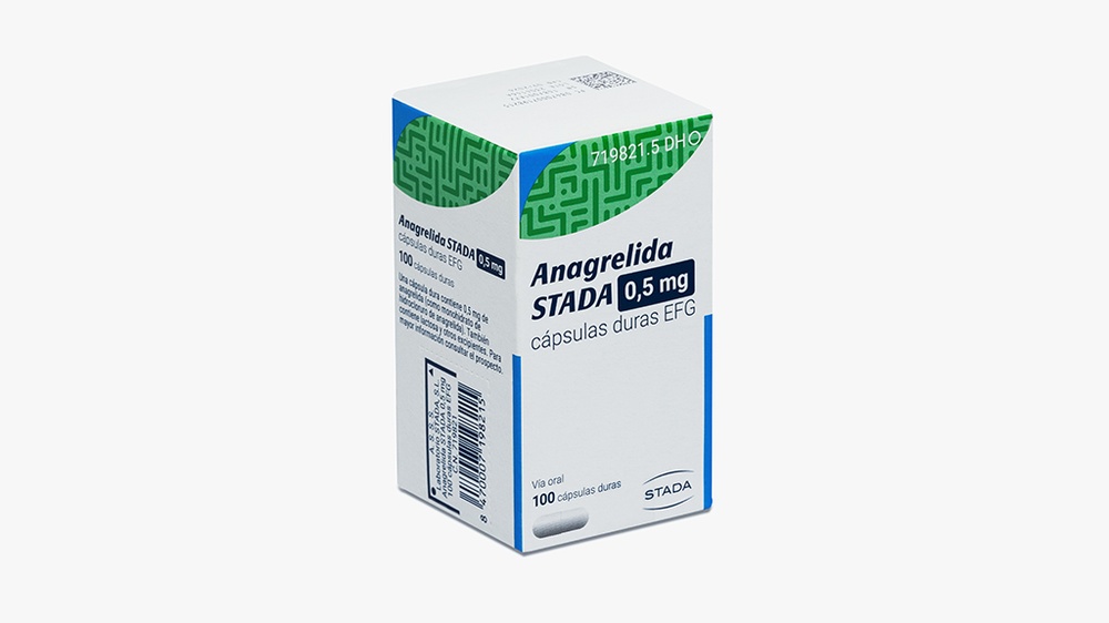 ANAGRELIDA STADA 0,5 mg CÁPSULAS DURAS