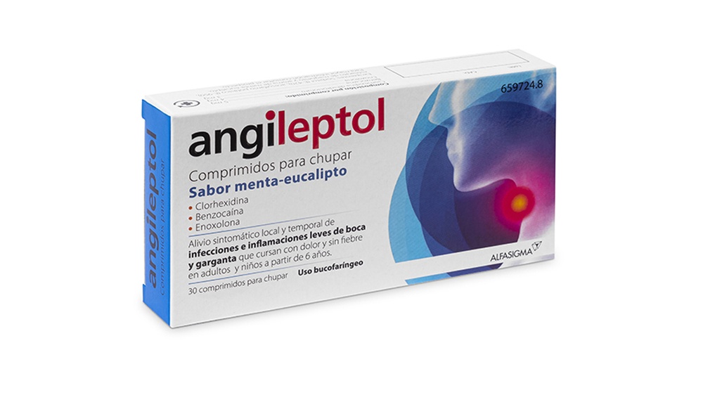 ANGILEPTOL COMPRIMIDOS PARA CHUPAR SABOR MENTA-EUCALIPTO