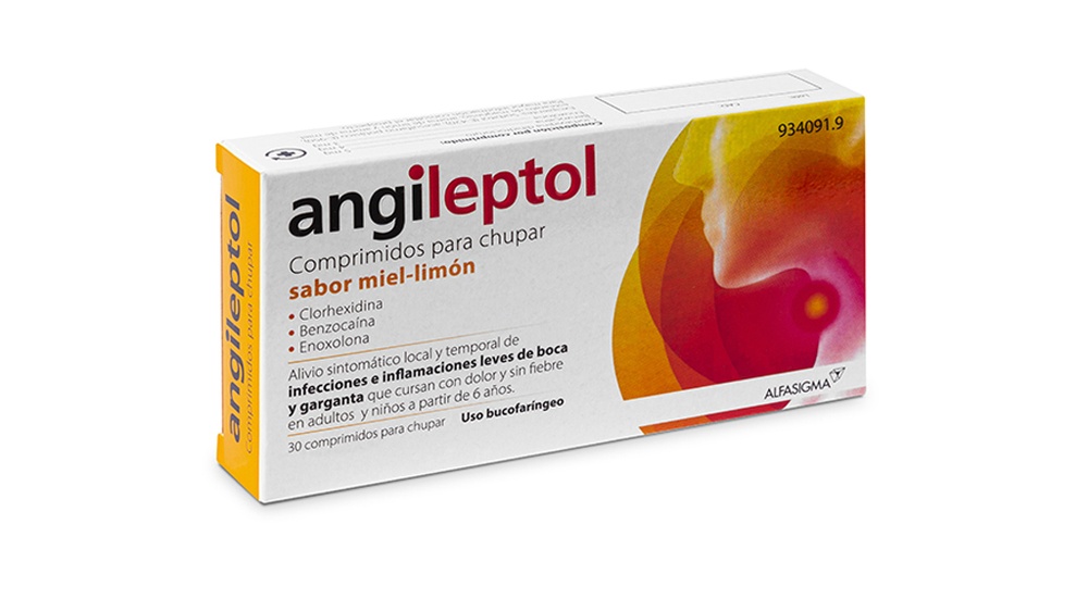 ANGILEPTOL COMPRIMIDOS PARA CHUPAR SABOR MEL-LIMÃO
