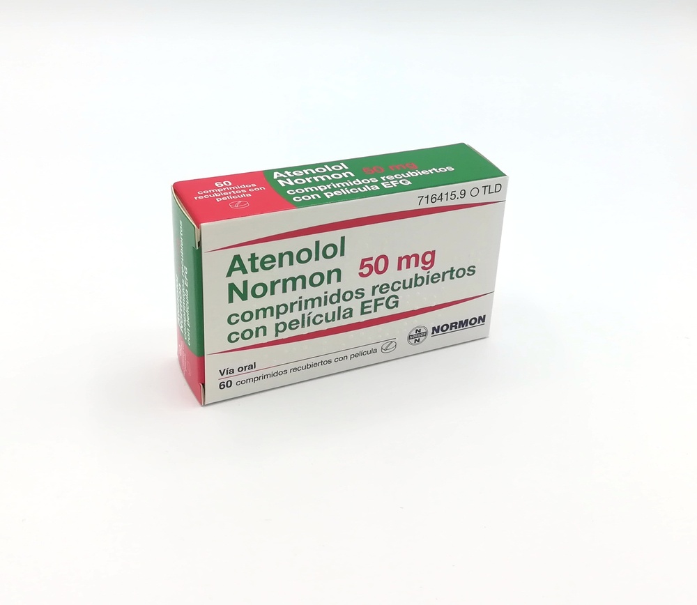 ATENOLOL NORMON 50 mg COMPRIMIDOS REVESTIDOS