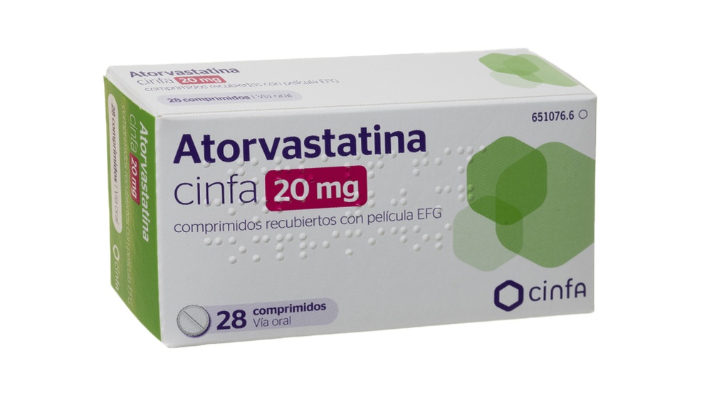 ATORVASTATINA CINFA 20 mg COMPRIMIDOS REVESTIDOS POR PELÍCULA