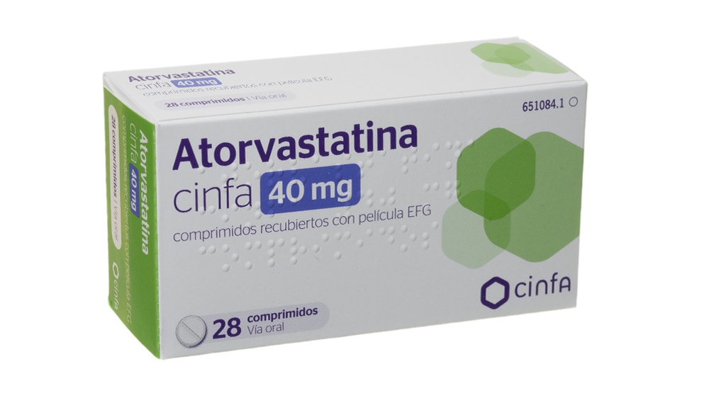 ATORVASTATINA CINFA 40 mg COMPRIMIDOS REVESTIDOS POR PELÍCULA