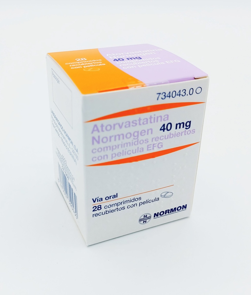ATORVASTATINA NORMOGEN 40 mg COMPRIMIDOS REVESTIDOS POR PELÍCULA