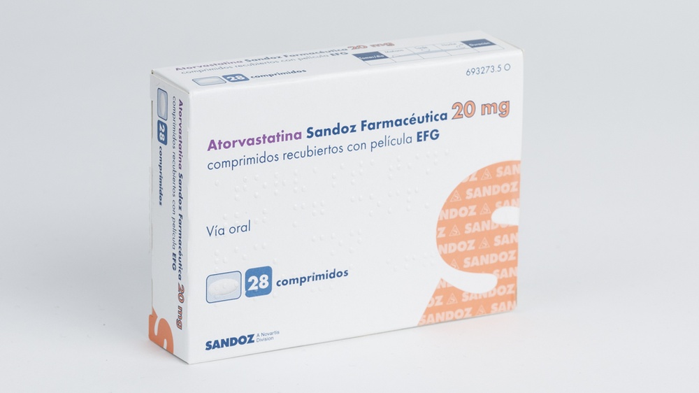 ATORVASTATINA SANDOZ 20 mg COMPRIMIDOS REVESTIDOS POR PELÍCULA