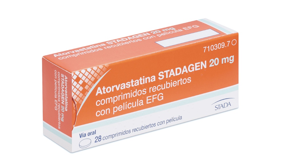 ATORVASTATINA STADA 20 mg COMPRIMIDOS REVESTIDOS POR PELÍCULA