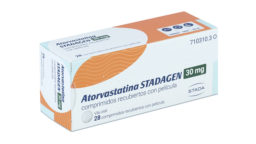 ATORVASTATINA STADA 30 mg COMPRIMIDOS REVESTIDOS POR PELÍCULA