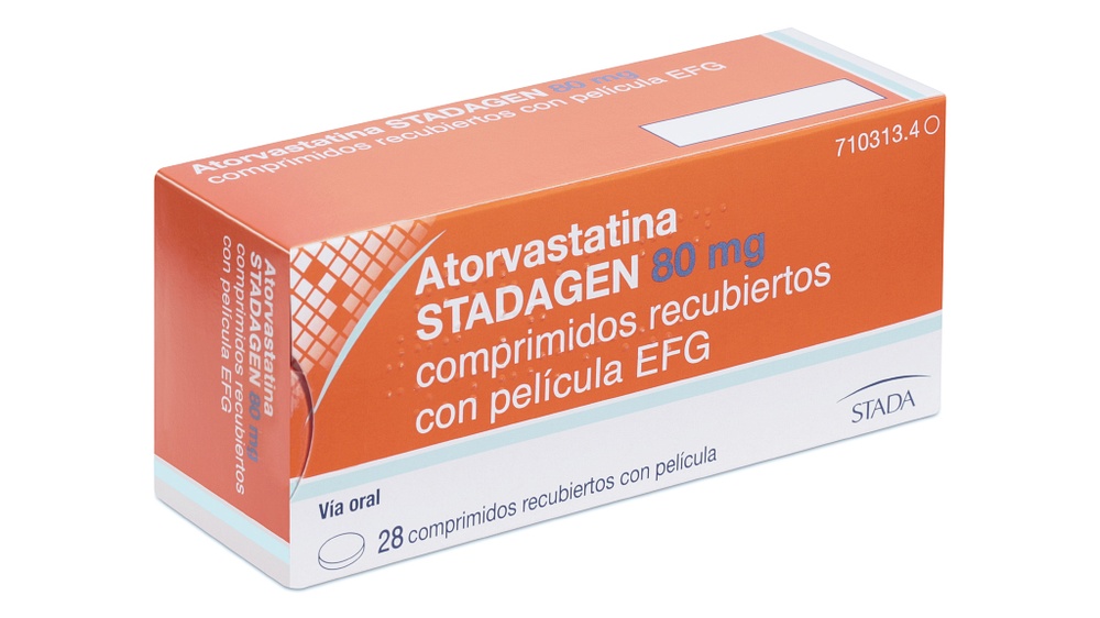 ATORVASTATINA STADA 80 mg COMPRIMIDOS REVESTIDOS POR PELÍCULA