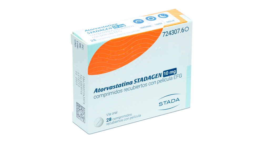 ATORVASTATINA STADAGEN 10 mg COMPRIMIDOS REVESTIDOS POR PELÍCULA