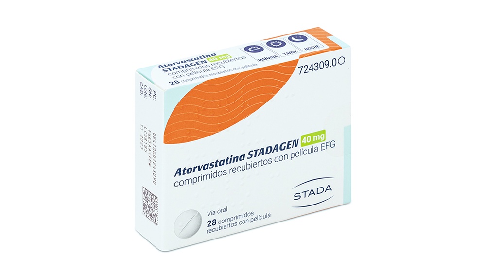 ATORVASTATINA STADAGEN 40 mg COMPRIMIDOS REVESTIDOS POR PELÍCULA
