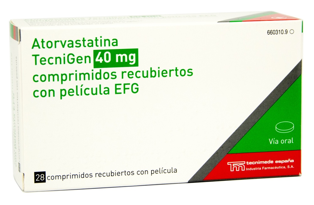 ATORVASTATINA TECNIGEN 40 mg COMPRIMIDOS REVESTIDOS POR PELÍCULA