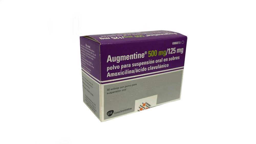 AUGMENTINE 500 mg/125 mg PÓ PARA SUSPENSÃO ORAL EM SACHÉS