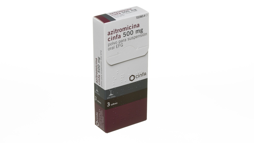 AZITROMICINA CINFA 500 mg PÓ PARA SUSPENSÃO ORAL