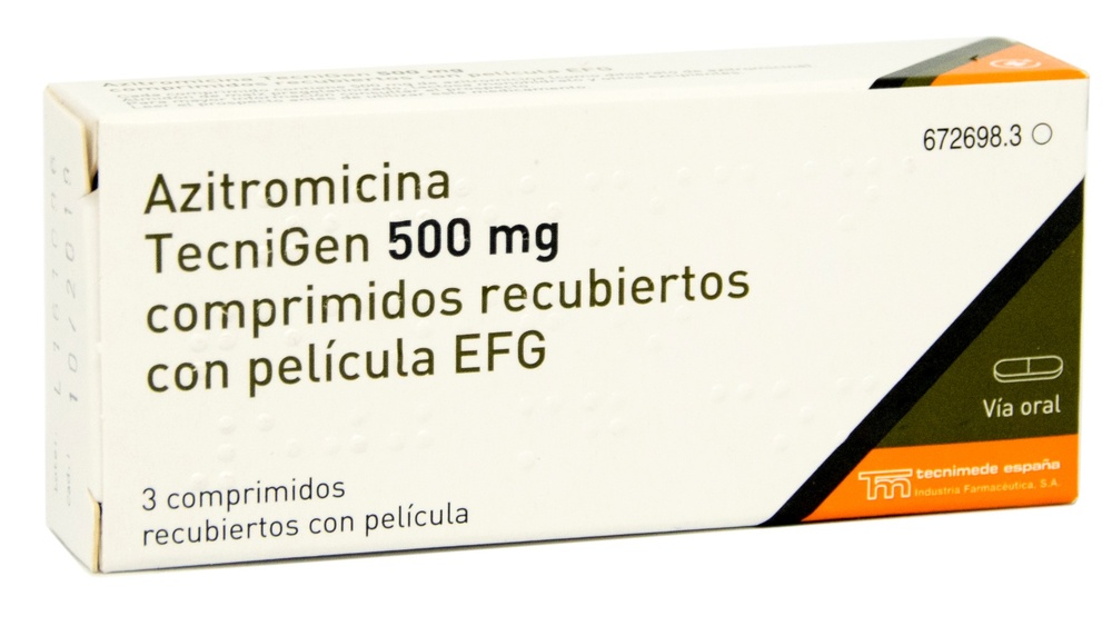 AZITROMICINA TECNIGEN 500 mg COMPRIMIDOS REVESTIDOS POR PELÍCULA