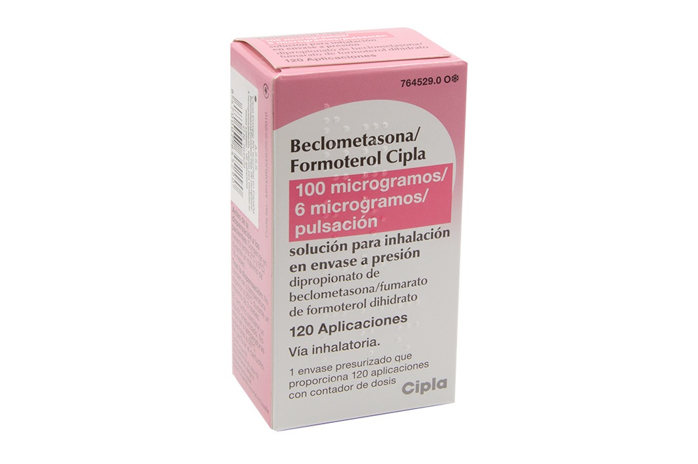 BECLOMETASONA/FORMOTEROL CIPLA 100 microgramas/6 microgramas/pulsação solução para inalação em embalagem pressurizada