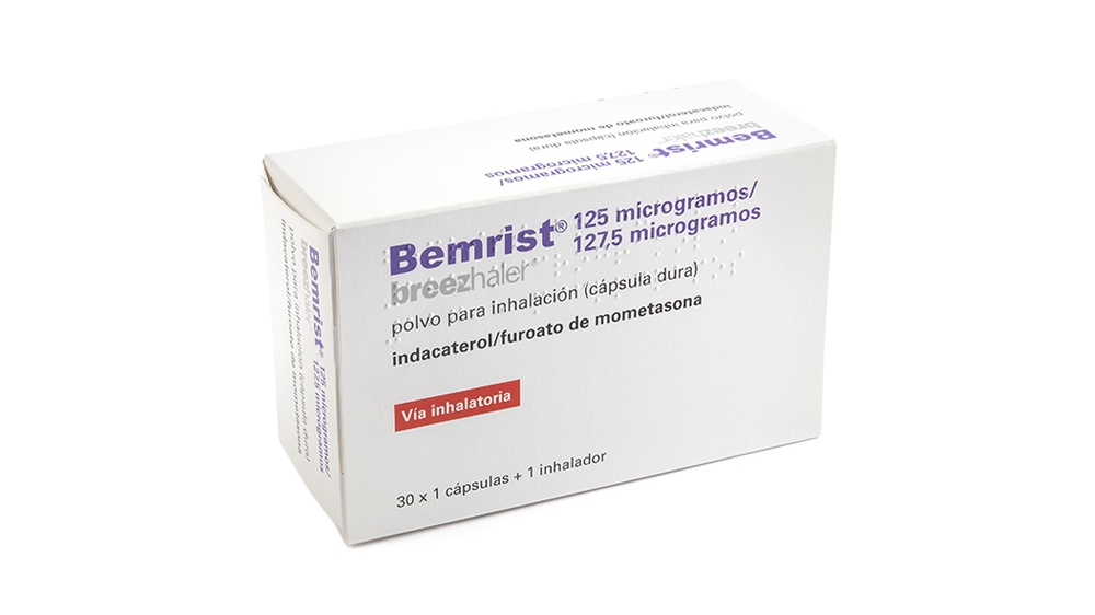 BEMRIST BREEZHALER 125/127,5 microgramas PÓ PARA INALAÇÃO (CÁPSULA RÍGIDA)