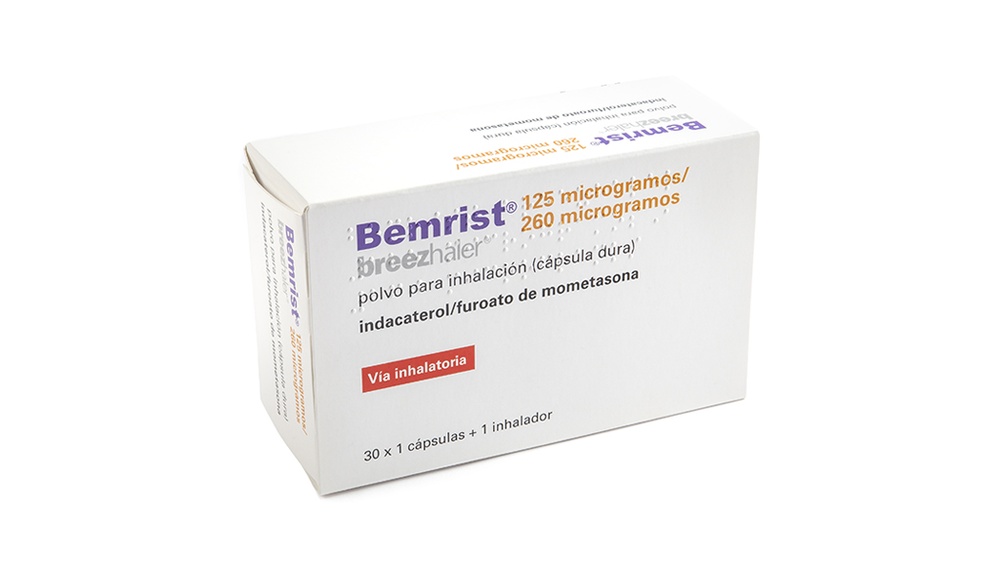 BEMRIST BREEZHALER 125/260 microgramas PÓ PARA INALAÇÃO (CÁPSULA RÍGIDA)