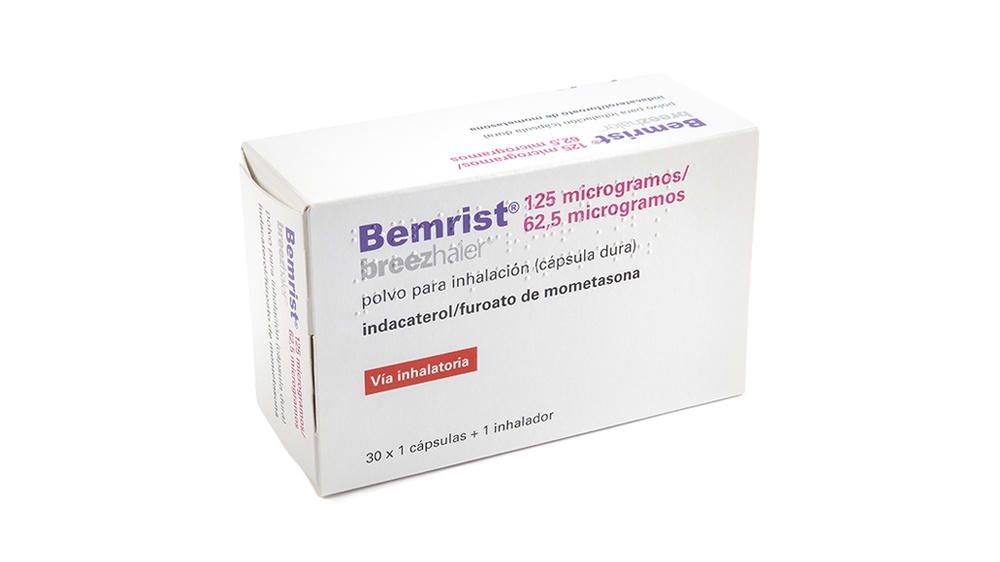 BEMRIST BREEZHALER 125 microgramas/62,5 microgramas PÓ PARA INALAÇÃO (CÁPSULA RÍGIDA)