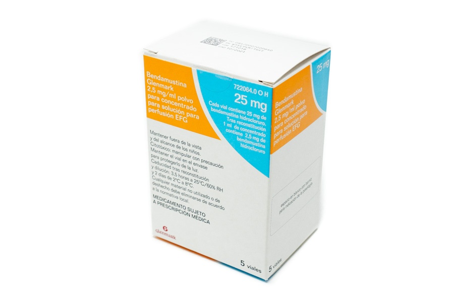 BENDAMUSTINA GLENMARK 2,5 mg/ml PÓ PARA CONCENTRADO PARA SOLUÇÃO PARA PERFUSÃO