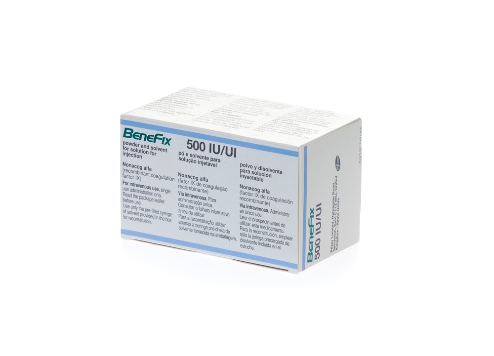 BENEFIX 500 UI, PÓ E SOLVENTE PARA SOLUÇÃO INJETÁVEL