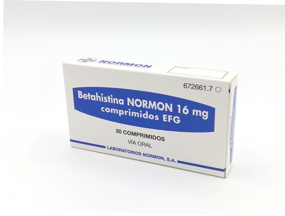 BETAHISTINA NORMON 16 mg COMPRIMIDOS