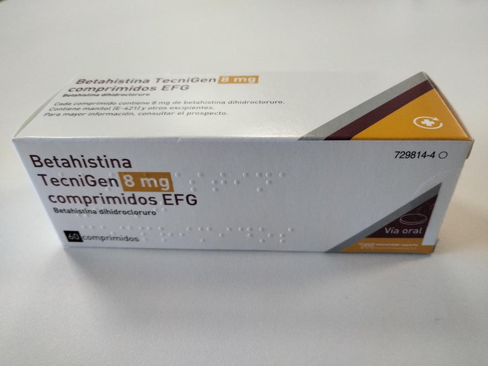 BETAHISTINA TECNIGEN 8 mg COMPRIMIDOS