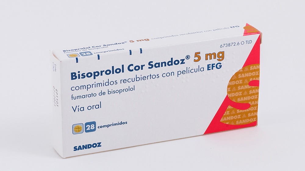 BISOPROLOL COR SANDOZ 5 mg COMPRIMIDOS REVESTIDOS POR PELÍCULA