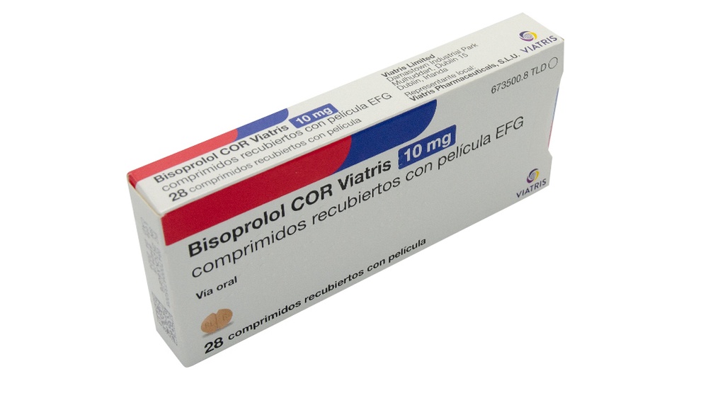 BISOPROLOL COR VIATRIS 10 mg COMPRIMIDOS REVESTIDOS POR PELÍCULA