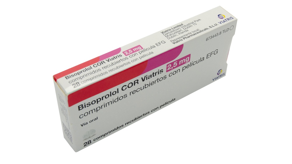 BISOPROLOL COR VIATRIS 2,5 mg COMPRIMIDOS REVESTIDOS POR PELÍCULA