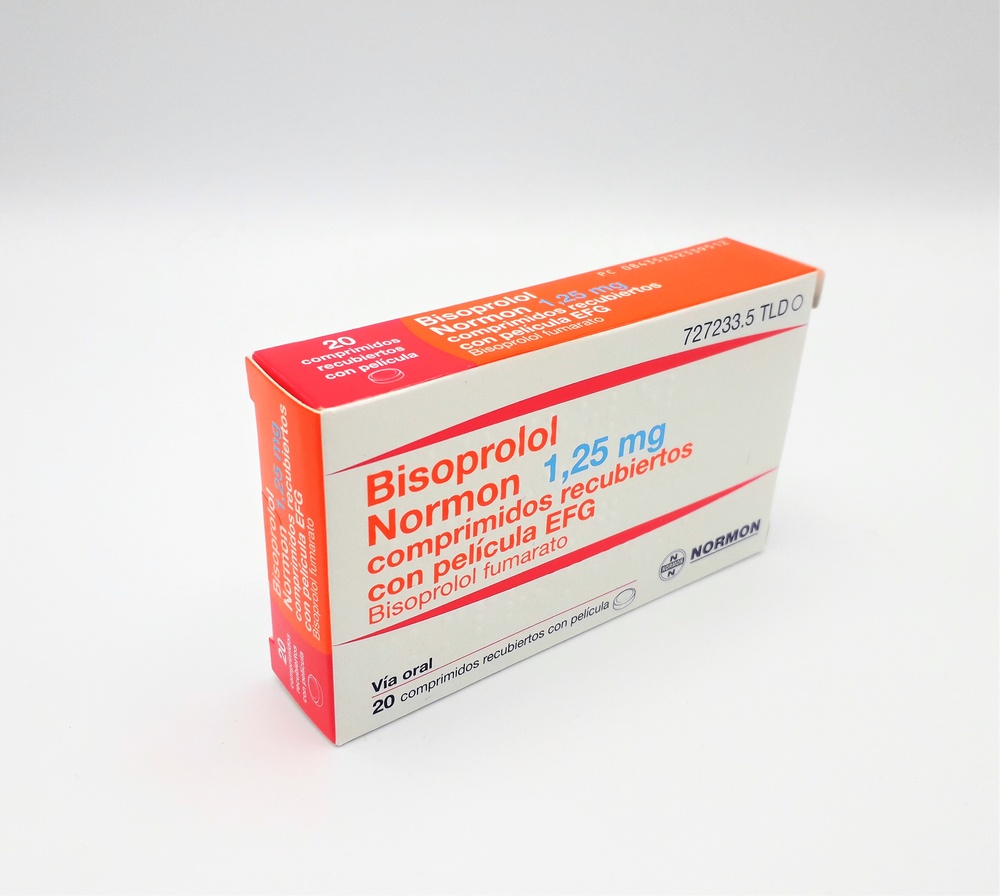 BISOPROLOL NORMON 1,25 mg COMPRIMIDOS REVESTIDOS POR PELÍCULA