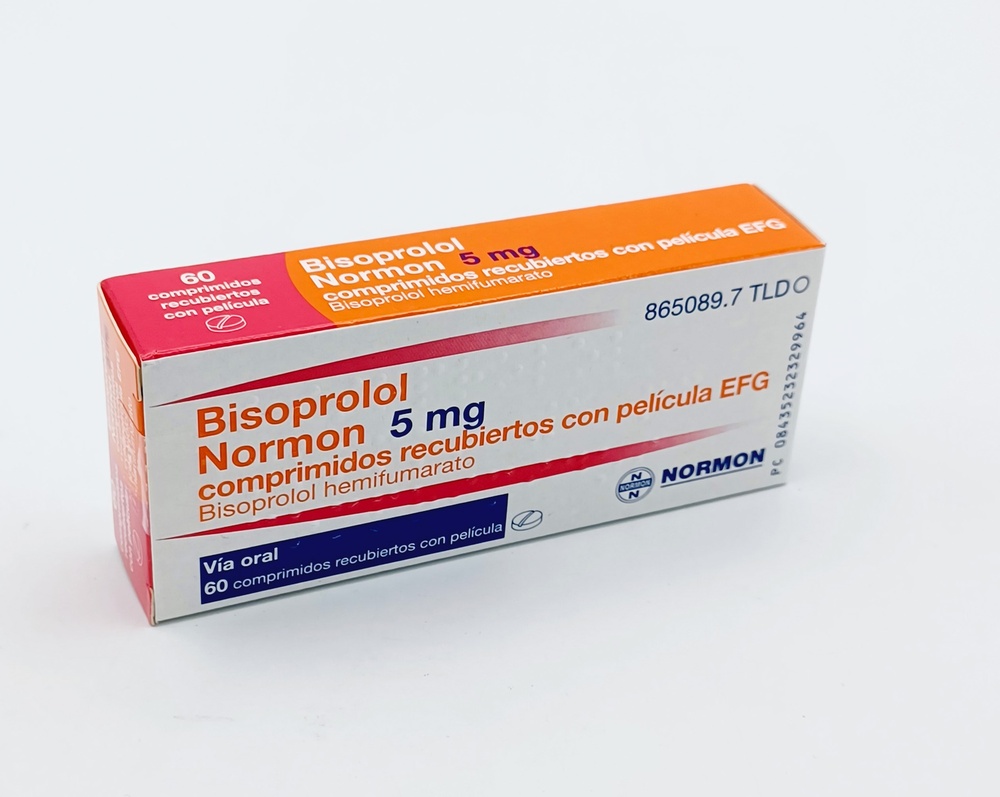 BISOPROLOL NORMON 5 mg COMPRIMIDOS REVESTIDOS POR PELÍCULA