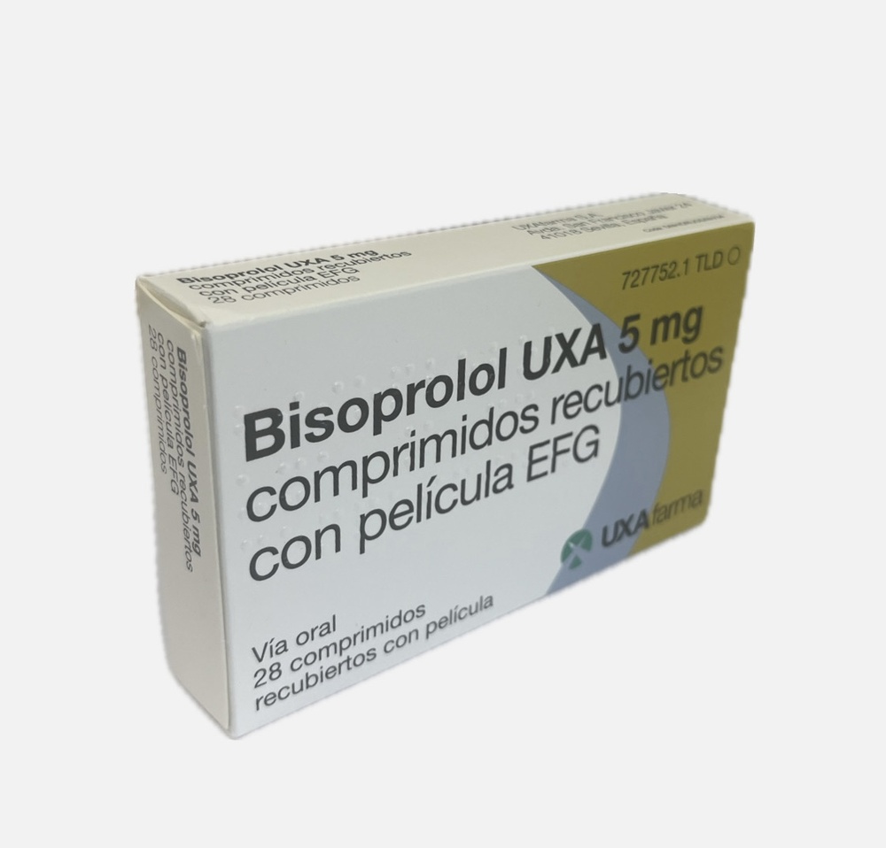 BISOPROLOL UXA 5 mg COMPRIMIDOS REVESTIDOS POR PELÍCULA