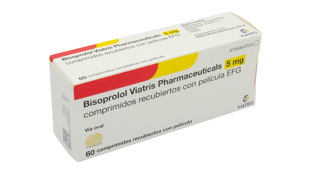 BISOPROLOL VIATRIS PHARMACEUTICALS 5 mg COMPRIMIDOS REVESTIDOS POR PELÍCULA