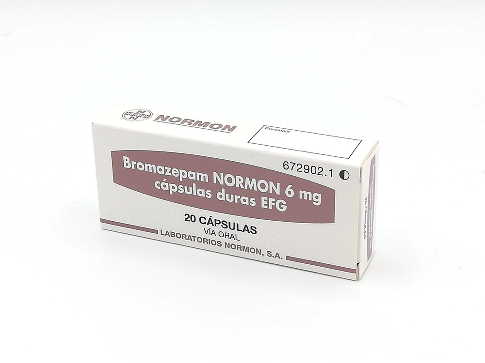 BROMAZEPAM NORMON 6 mg CÁPSULAS DURAS